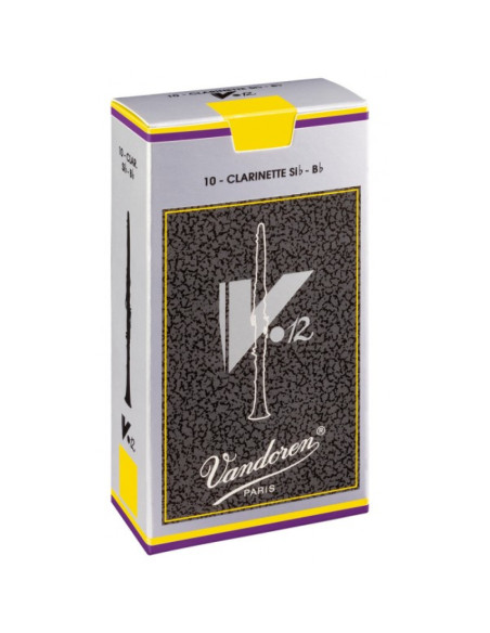 Caja 10 Cañas Clarinete Vandoren V-12 2½ caja gris