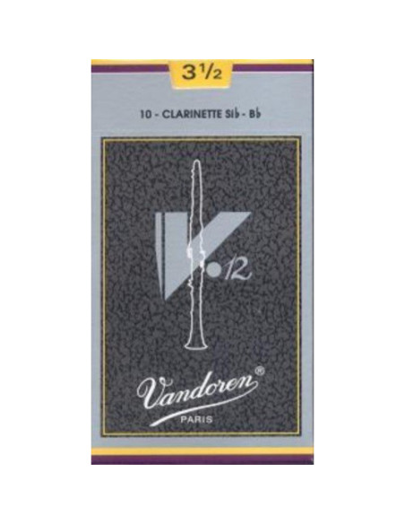 Caja 10 Cañas Clarinete Vandoren V-12 3½ caja gris