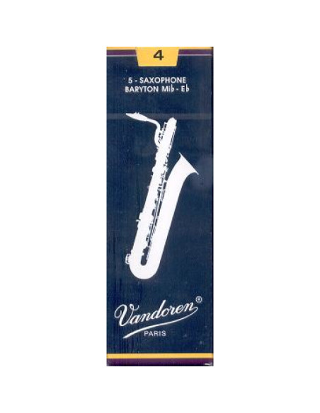 Caja 5 Cañas Saxo Barítono Vandoren Tradicional 4 azul