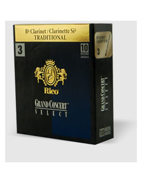 Caja 10 Cañas Clarinete Rico Gran Concert Select Traditional 2