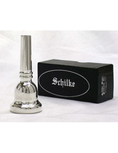 Boquilla Schilke Trombón Bajo Tubería Ancha 55-59 Plateada