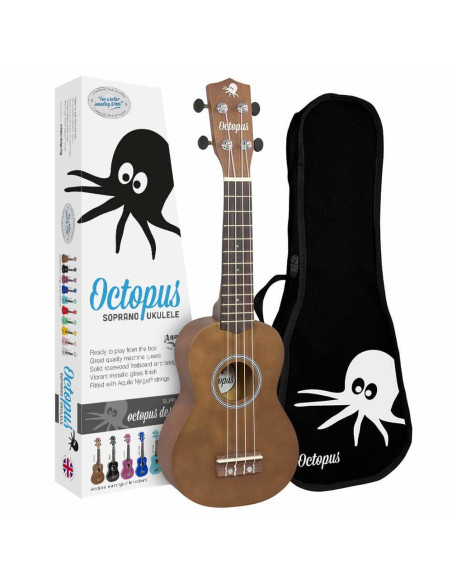 Ukelele Soprano Octopus UK-205BRS Marrón