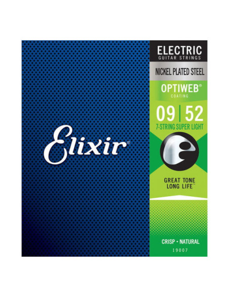 Juego 7 Cuerdas Eléctrica Elixir Optiweb 19007 (009-052)