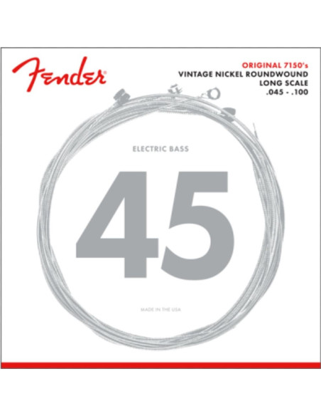 Juego Cuerdas Bajo Eléctrico Fender 7150-ML Original 045-100