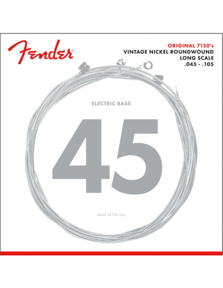 Juego Cuerdas Bajo Eléctrico Fender 7150-M Original 45-105
