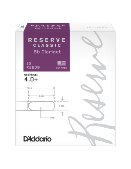 Caja 10 Cañas Clarinete Organic Reserve Classic by D'Addario 4
