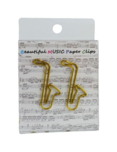 Pack 15 Clips Saxo Agifty C-1049 Dorado 3,7cm