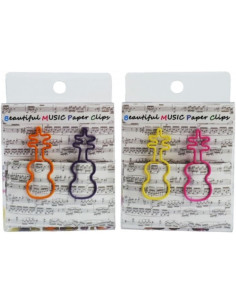 Pack 12 Clips Violín Agifty C-1027 Colores 4cm