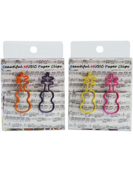 Pack 12 Clips Violín Agifty C-1027 Colores 4cm