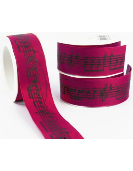 Cinta Regalo Agifty R-1012 Roja Notas Negras