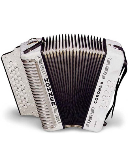 Acordeón Hohner A-5622-GCF Corona II Blanco