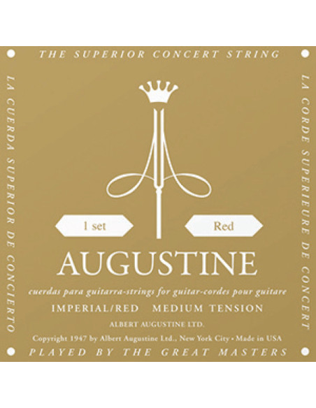 Juego Cuerdas Guitarra Clásica Augustine Imperial Roja