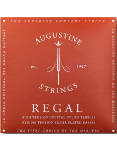 Juego Cuerdas Guitarra Clásica Augustine Regals Roja