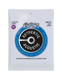 Juego Cuerdas Guitarra Acústica Martin MA-175 Bronce 80/20 011-052