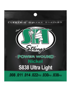 Juego Cuerdas Guitarra Eléctrica SIT Powerwound S838 008-038