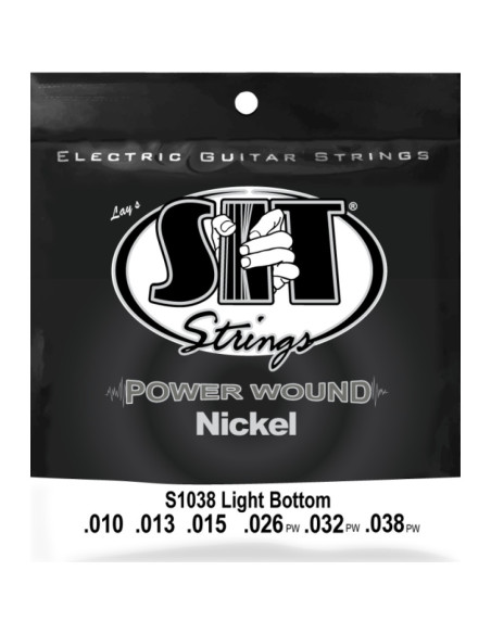 Juego Cuerdas Guitarra Eléctrica SIT Powerwound S1038 010-038