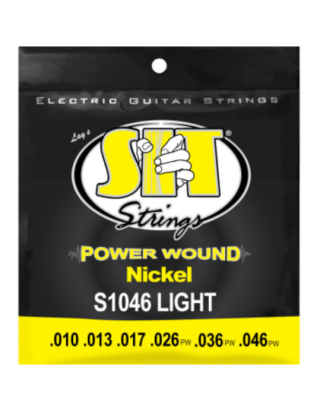 Juego Cuerdas Guitarra Eléctrica SIT Powerwound S1046 010-046
