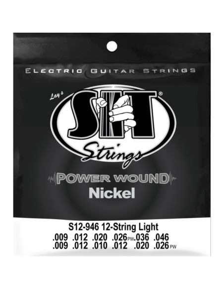 Juego 12 Cuerdas Guitarra Eléctrica SIT Powerwound S12946 009-046