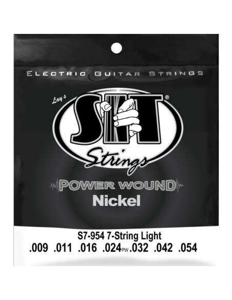 Juego 7 Cuerdas Guitarra Eléctrica SIT Powerwound S7954 009-054