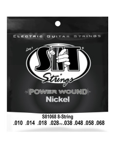 Juego 8 Cuerdas Guitarra Eléctrica SIT Powerwound S81068 010-068