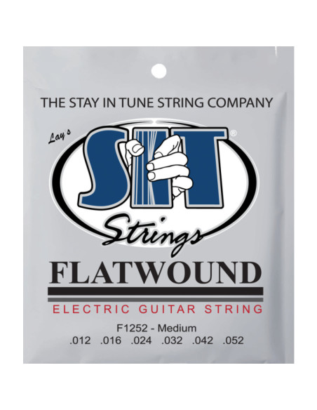 Juego Cuerdas Guitarra Eléctrica SIT Flatwound FF1252 012-052