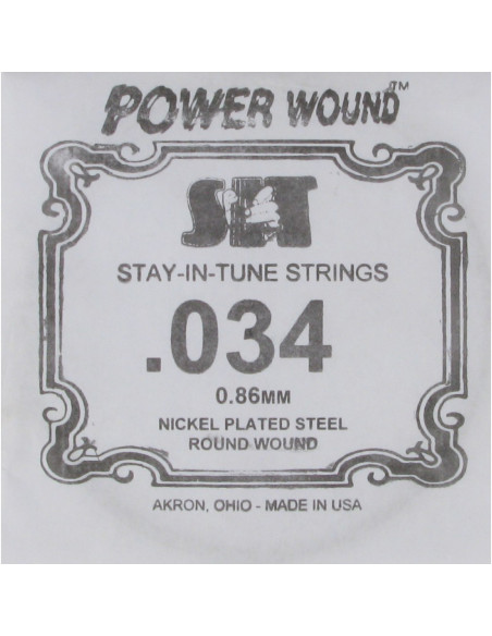 Cuerda Guitarra Eléctrica SIT .034PW
