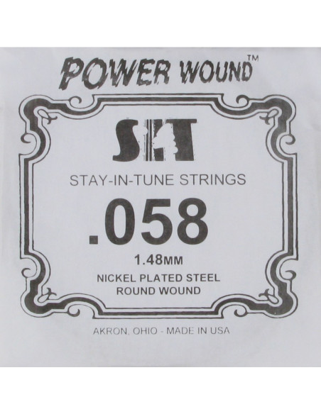 Cuerda Guitarra Eléctrica SIT .058PW