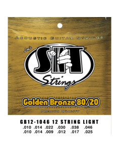 Juego 12 Cuerdas Guitarra Acústica SIT Golden Bronze GB121046 010-046