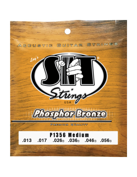 Juego Cuerdas Guitarra Acústica SIT Phosphor Bronze P1356 013-056