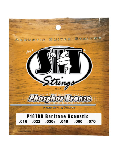 Juego Cuerdas Guitarra Acústica SIT Phosphor Bronze P1670B 016-070