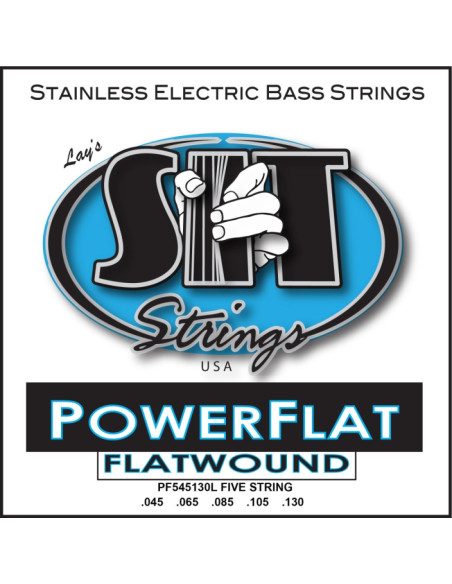 Juego 5 Cuerdas Bajo SIT Powerflat PF545130L 045-130