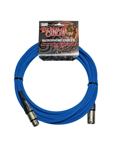 Tsunami Cable M15-XSTB Micrófono 4,5m TC Blue