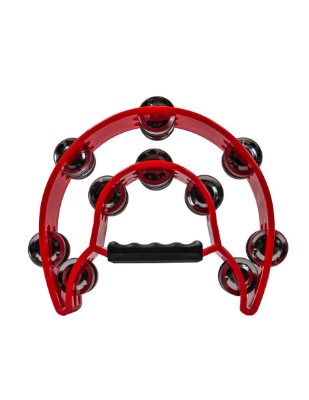 Pandereta Media Luna Doble Bocheli TAM-20RD Roja