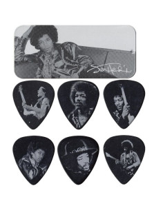 Lata 12 Púas Dunlop JHPT-05H Jimi Hendrix Silver Portrait 1