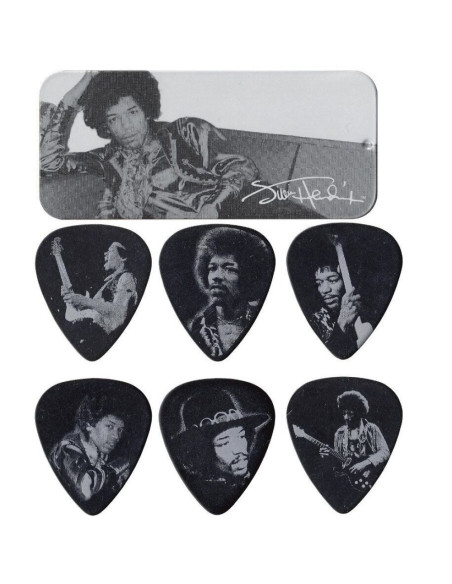 Lata 12 Púas Dunlop JHPT-05H Jimi Hendrix Silver Portrait 1