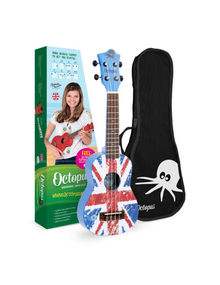 Ukelele Soprano Octopus UK-205UJB Union Jack Azul