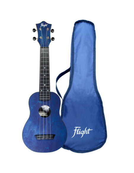Ukelele Soprano Flight TUS-35DB Travel Azul Fuerte