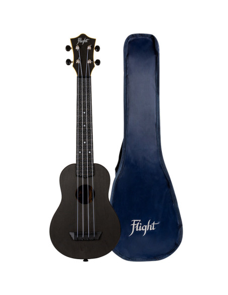Ukelele Soprano Flight TUSL-35BK Travel Concert Scale Negro