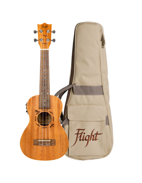 Ukelele Concert Flight DUC-523CEQ Designer Electroacustico Caoba