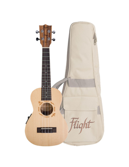 Ukelele Concert Flight DUC-525EQ Designer Electroacústico Abeto/Zebr