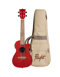 Ukelele Concert Flight DUC-380CEQ Gemstone Electroacustico Coral