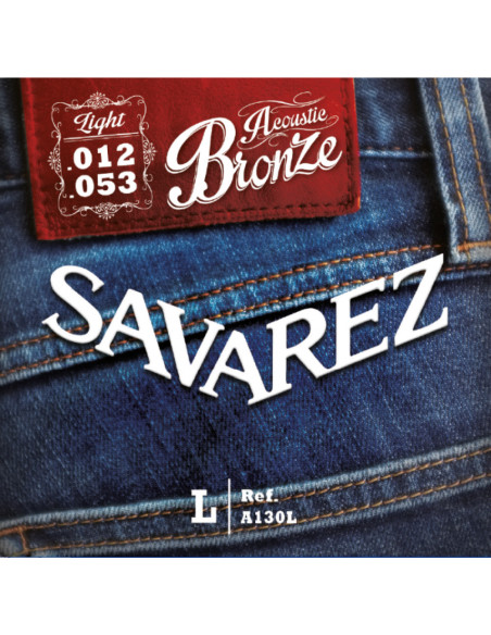 Juego Cuerdas Guitarra Acústica Savarez A130L Bronze 012-053