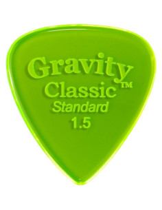 Púa Gravity Classic Standard 1.5mm Pulida Verde GCLS15P