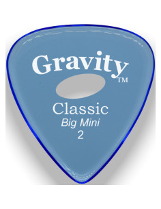 Púa Gravity Classic Big Mini 2.0mm Pulida Elipse Azul GCLB2PE