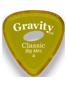 Púa Gravity Classic Big Mini 4.0mm Pulida Elipse Amarilla GCLB4PE