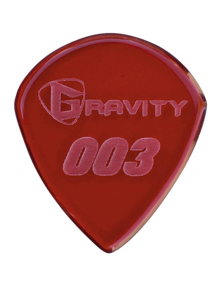 Púa Gravity 003 Jazz3 1.5mm Pulida Roja G003P