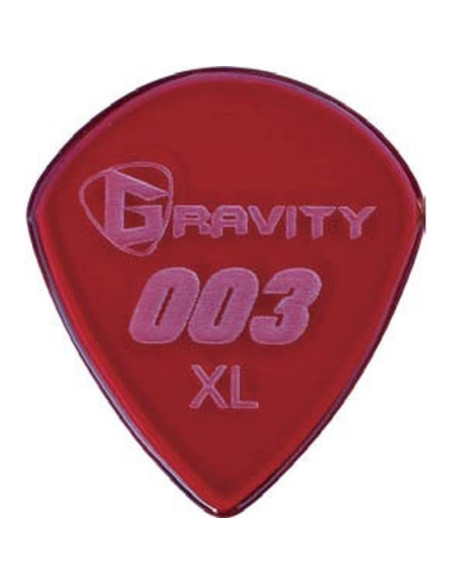 Púa Gravity 003 Jazz3XL 1.5mm Pulida Roja G003XP