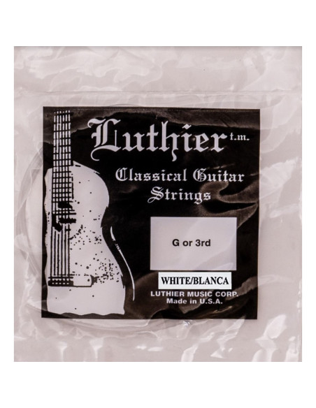 Cuerda 3 Luthier Blanca Clásica LU-W3-30
