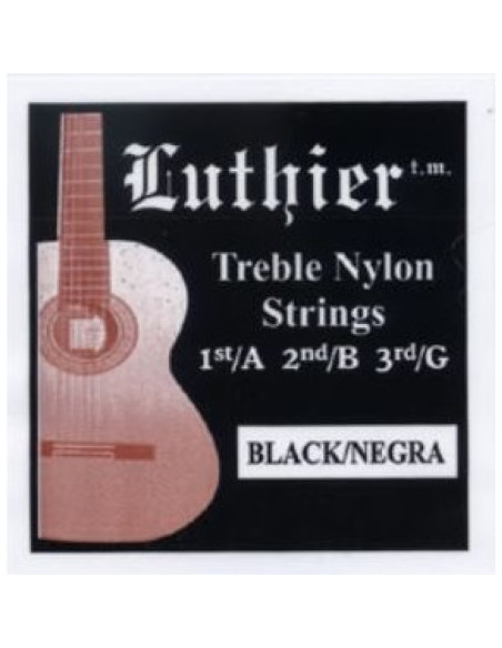Juego Cuerdas Primas Negras Luthier LU-123BK