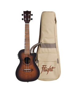 Ukelele Concert Flight DUC-380CEQ Gemstone Electroacustico Amber